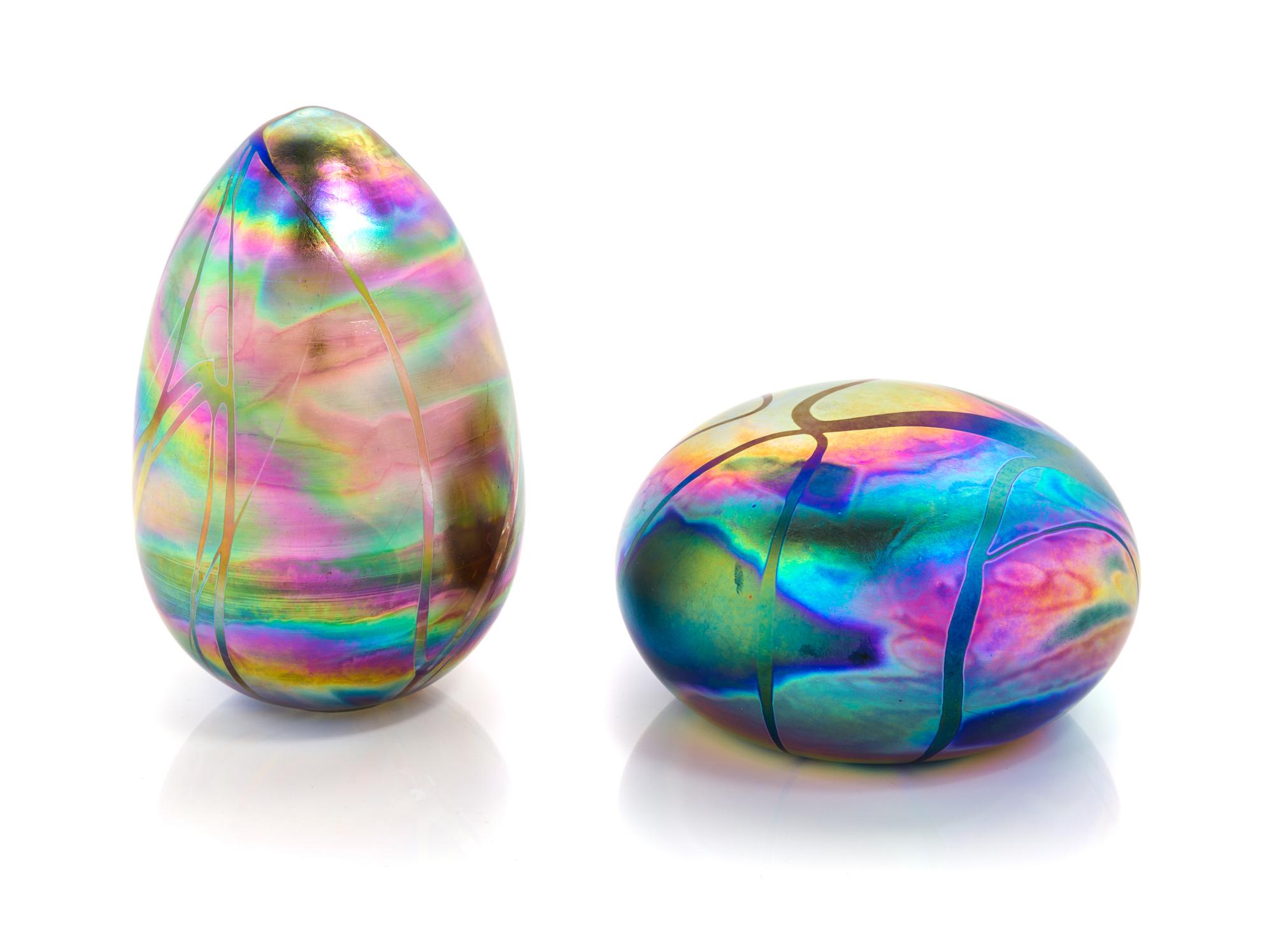 Levay Glass Studio, ALTON, ILLINOIS, a group of two glass paperweights