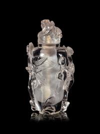 A Carved Rock Crystal Snuff Bottle