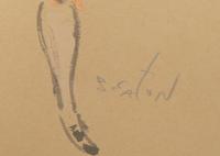 Three Framed Watercolor Costume Studies Attributed to Cecil Beaton