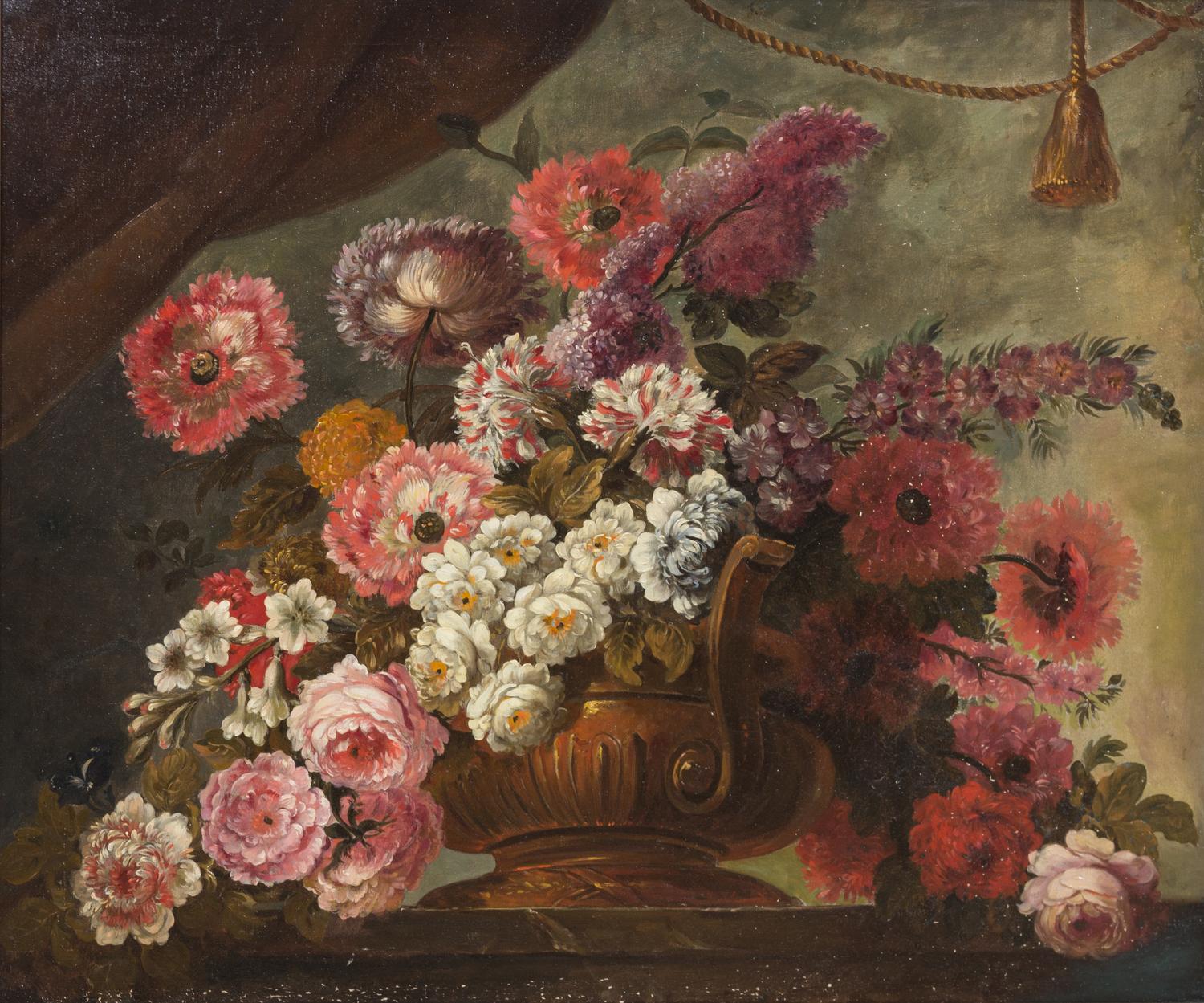 Rudolf Carl Mueller, (German/American, 1867-1967), Floral Piece with Terra Cotta Urn