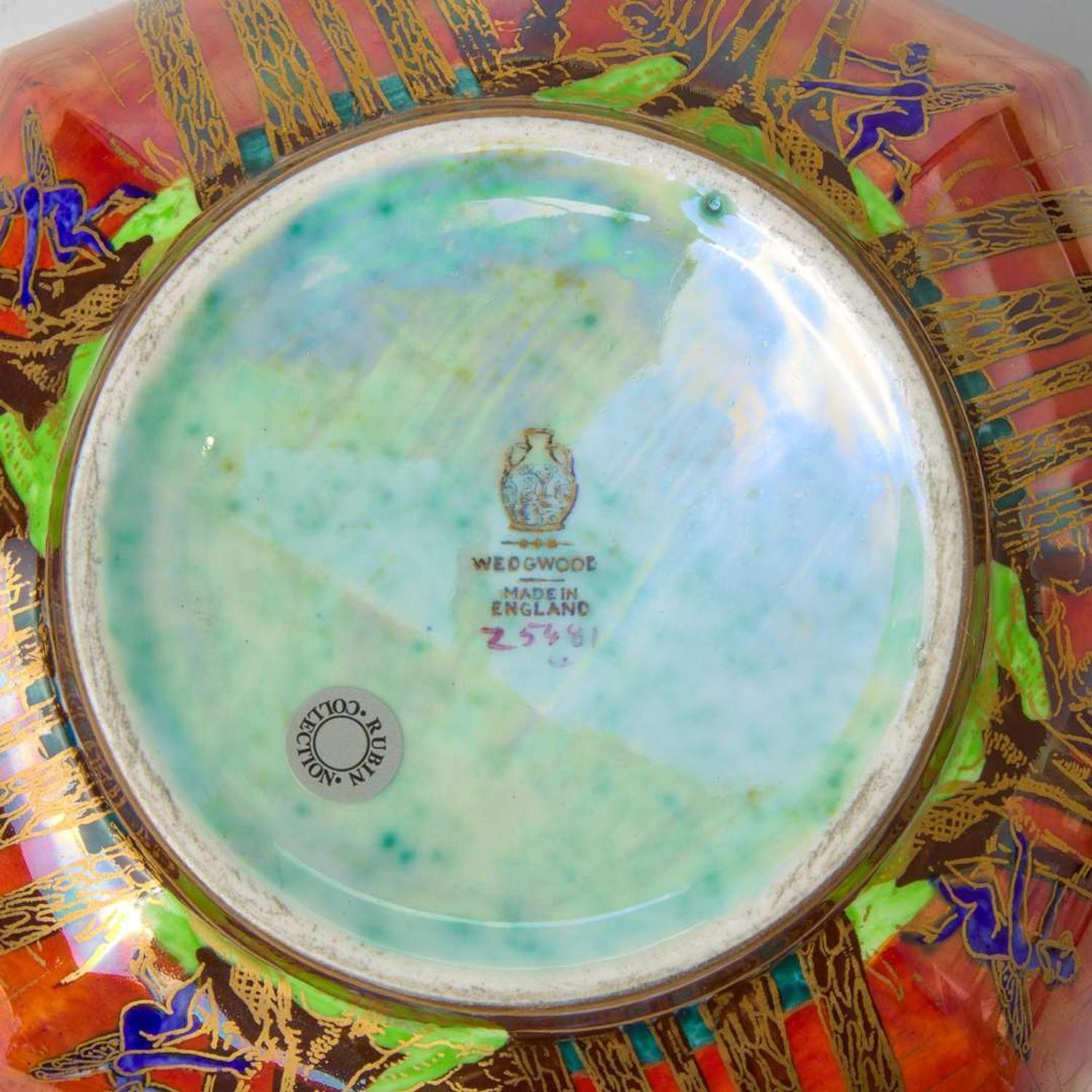 A Wedgwood Sunset Fairyland Lustre Octagon Bowl UK, circa 1920