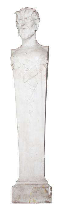 Two Italian Carved Marble Garden Herms Height of taller 74 inches. — 19TH CENTURY