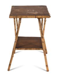 Two Victorian Style Bamboo Side Tables