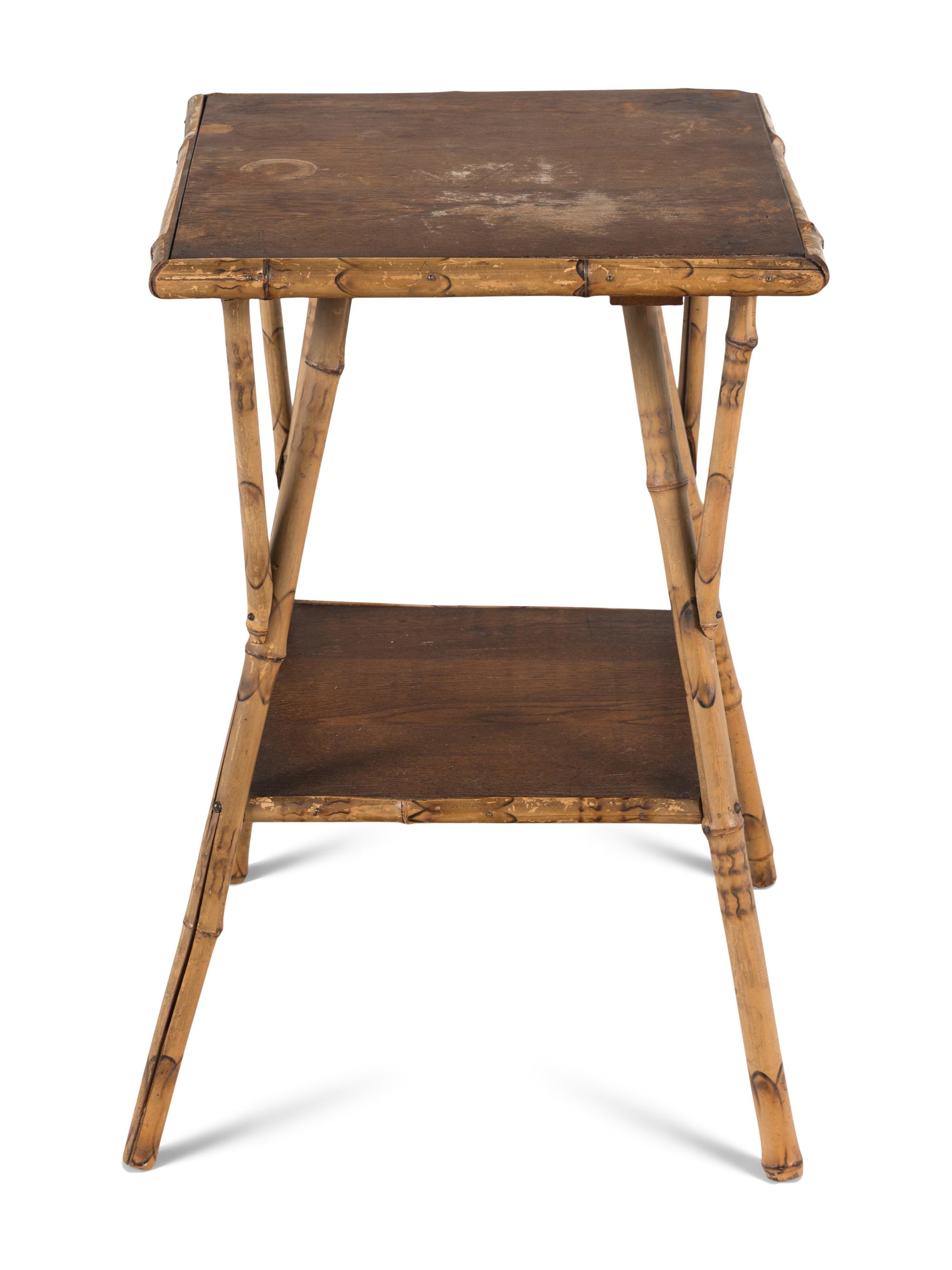 Two Victorian Style Bamboo Side Tables