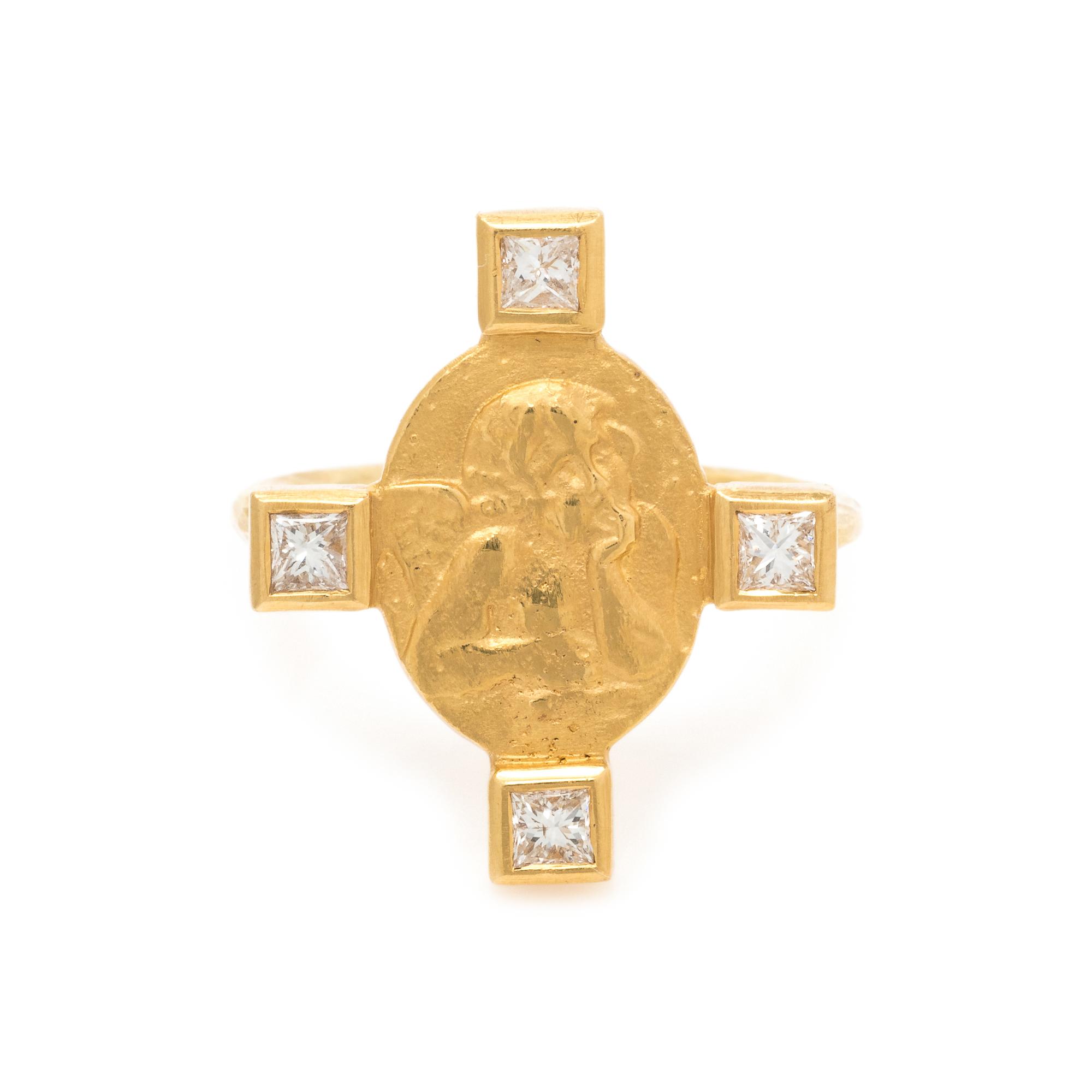CATHY WATERMAN, HIGH KARAT GOLD AND DIAMOND RING