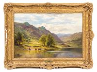 A. A. Glendening, (British, 1840-1903), Herd at the Lake