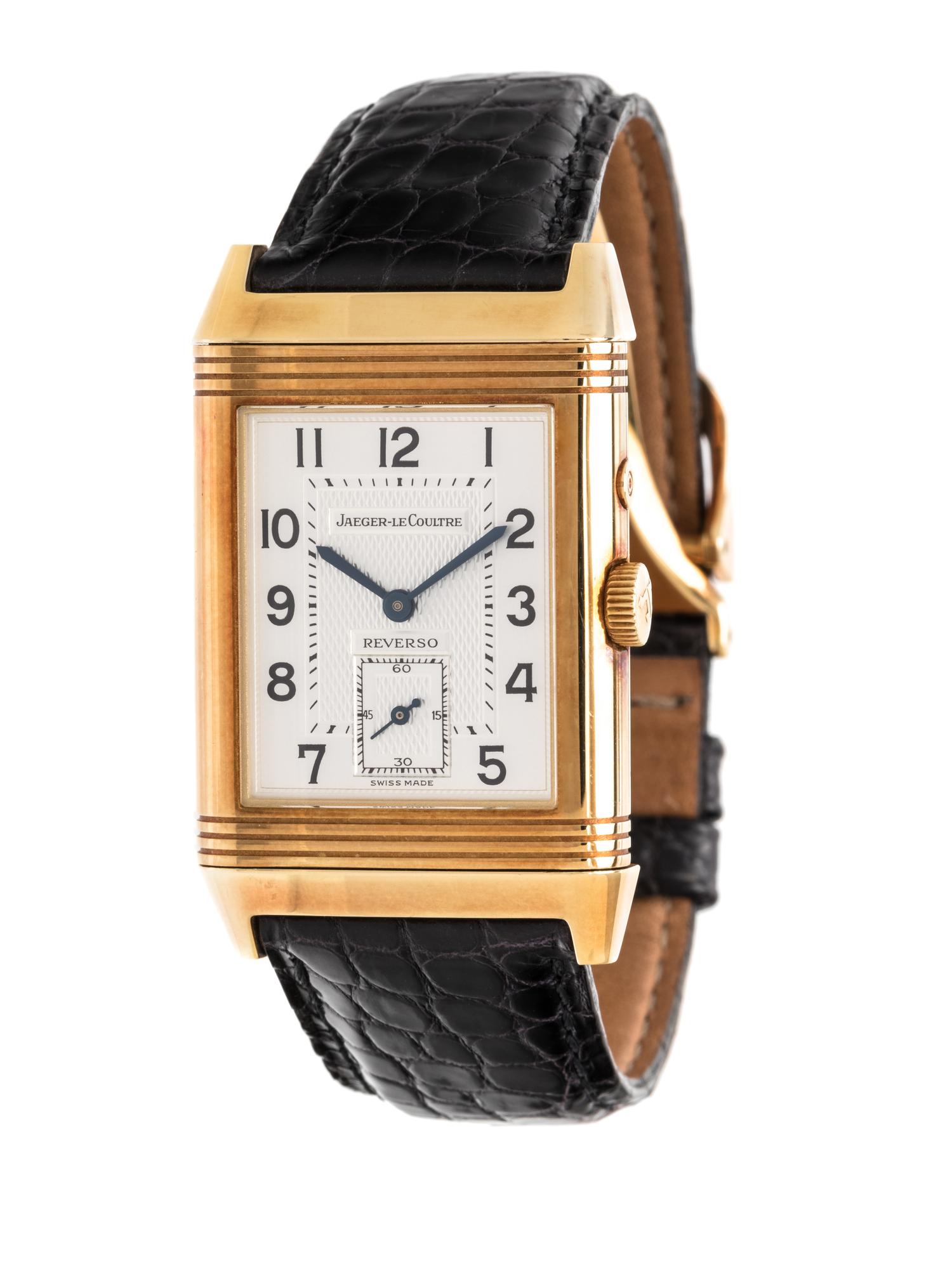 JAEGER-LeCOULTRE, 18K YELLOW GOLD REF. 270.1.54 'DUOFACE REVERSO' WRISTWATCH