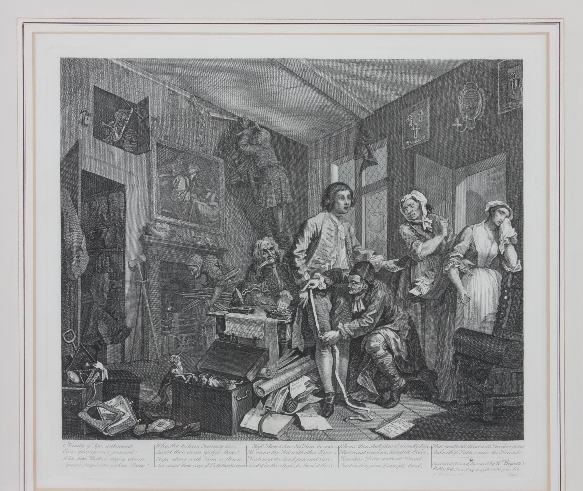 William Hogarth, (British, 1697-1764), The Rake's Progress (plates 1-8)