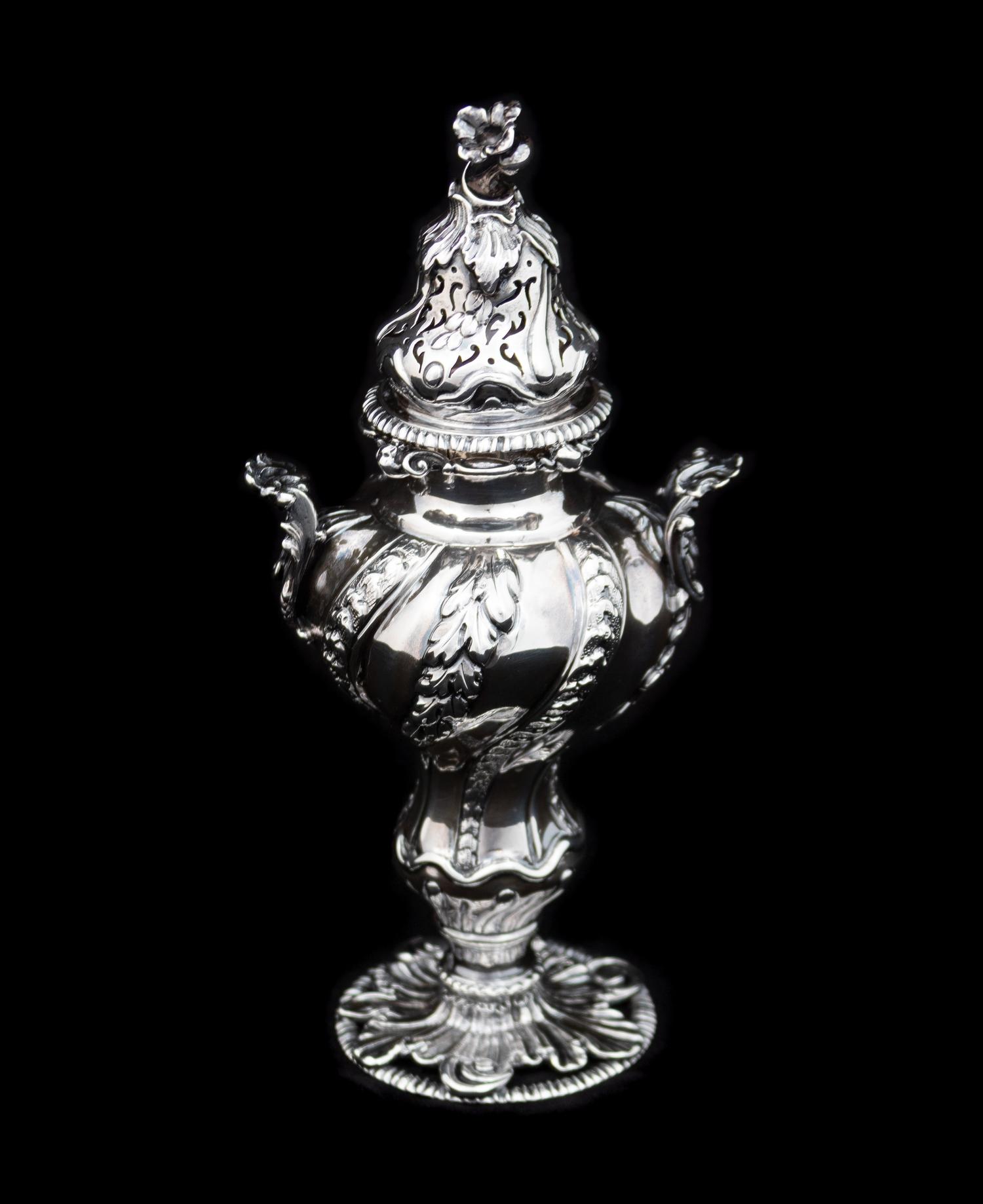 An Edwardian Silver Caster
