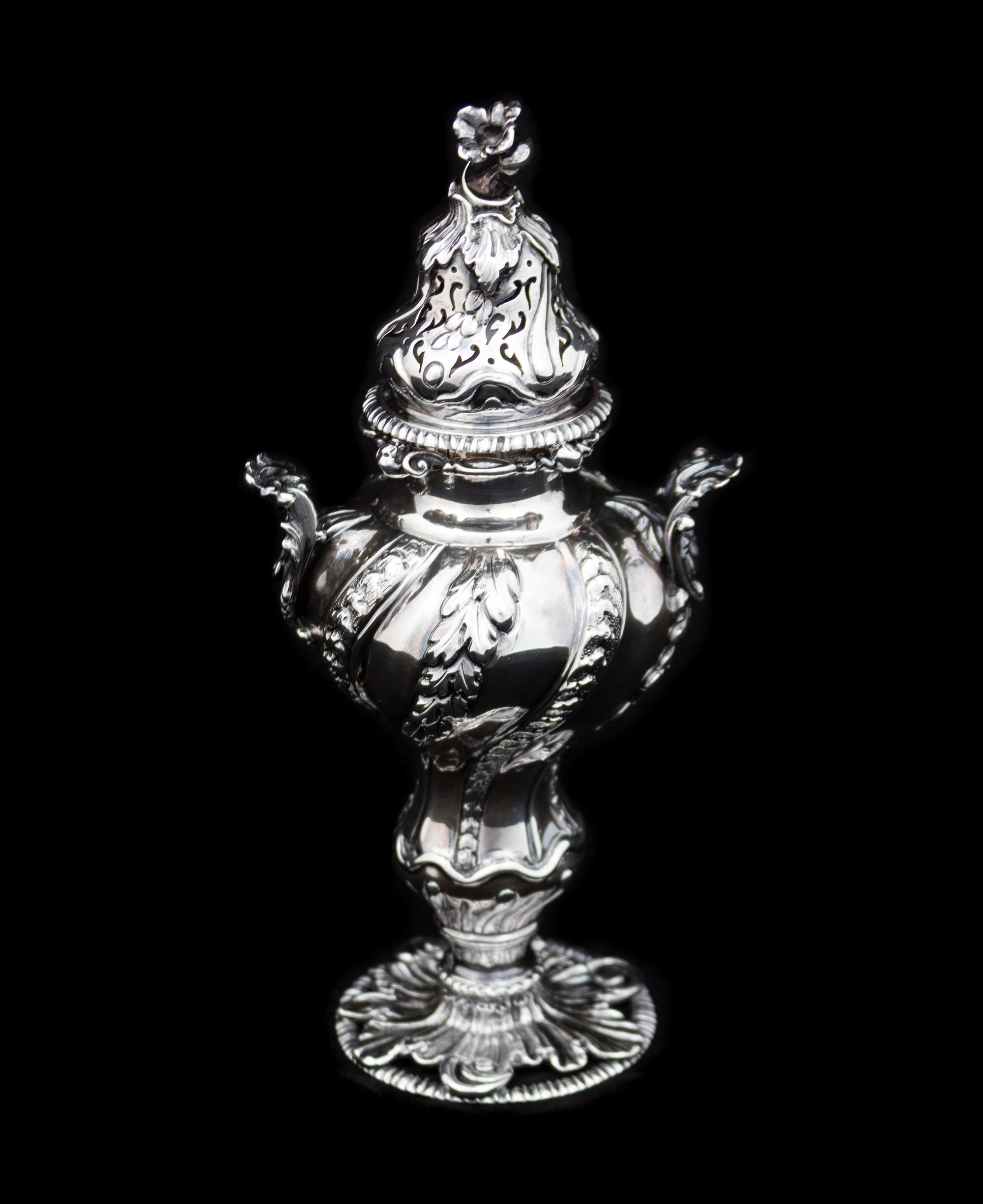 An Edwardian Silver Caster