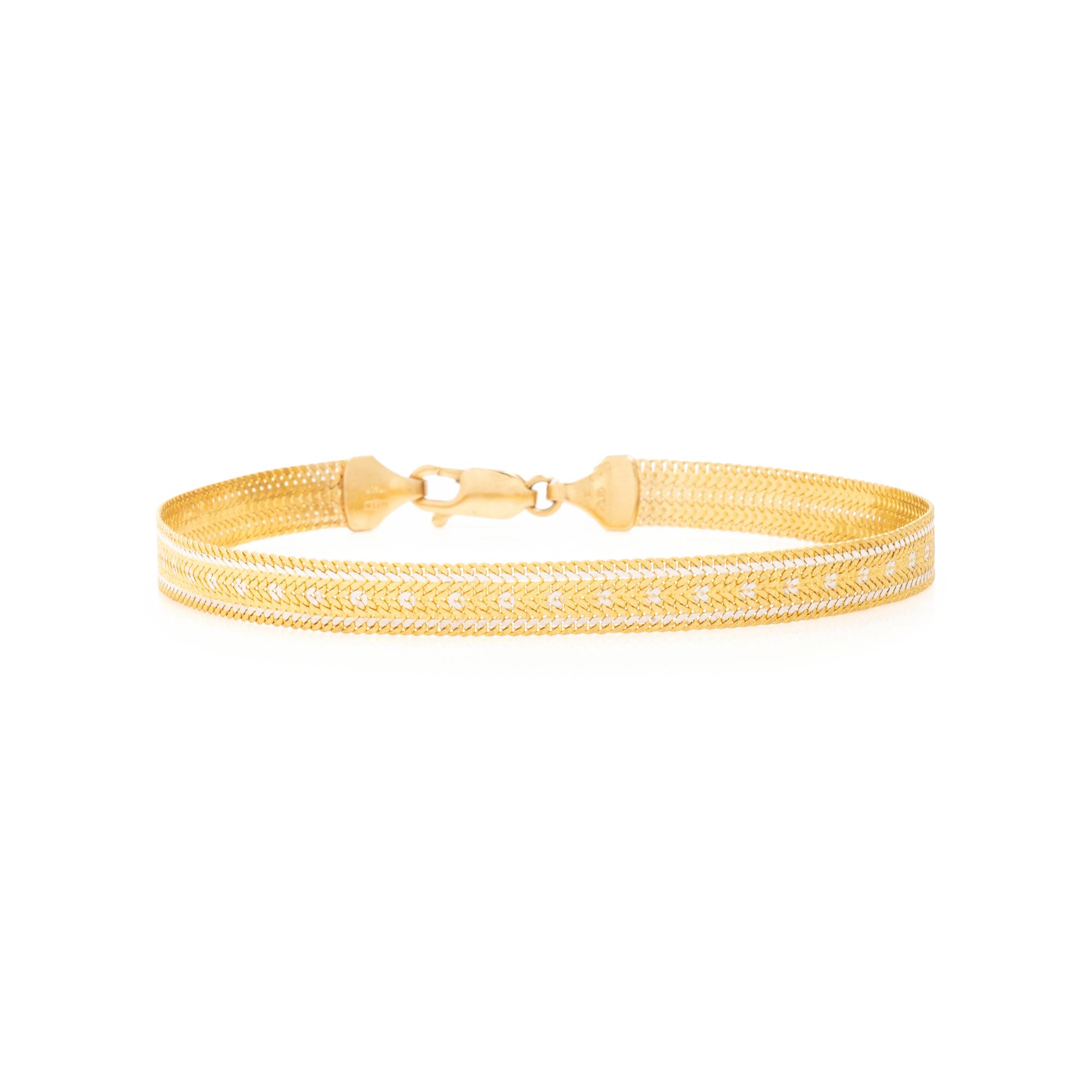 Yellow Gold Chain Necklace and Bracelet