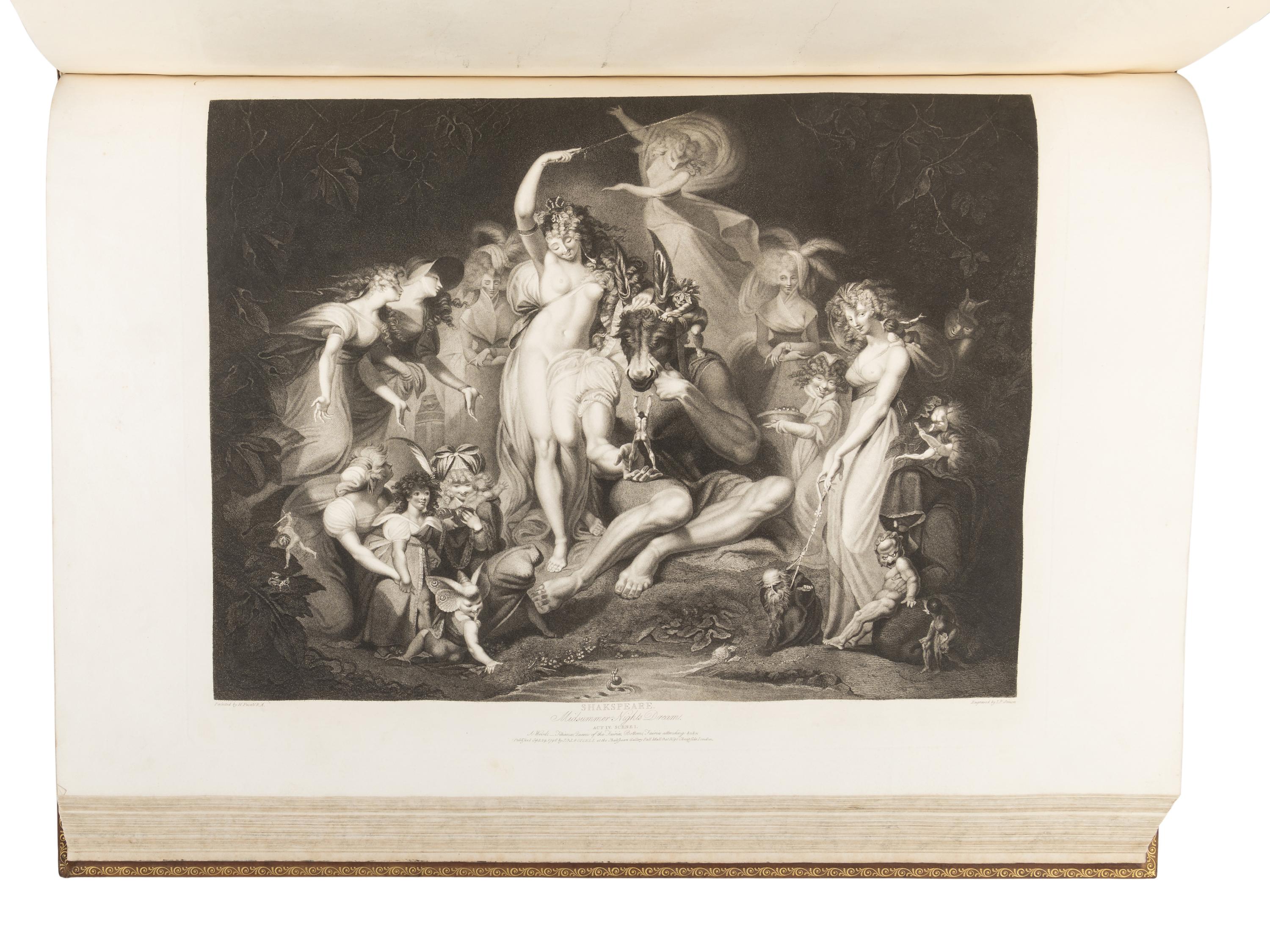 [SHAKESPEARE, William]. BOYDELL, John (1720-1804). A Collection of Prints From Pictures Painted for the Purpose of Illustrating the Dramatic Works of Shakespeare By the Artists of Great Britain . London: John and Josiah Boydell, 1803 [but 1805].