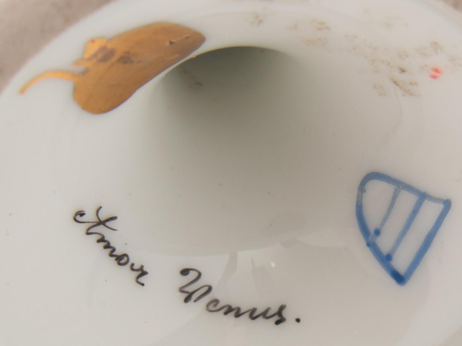 A Vienna Porcelain Iridescent Ground Cabinet Vase