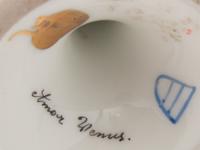 A Vienna Porcelain Iridescent Ground Cabinet Vase
