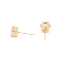 COLLECTION OF YELLOW GOLD AND DIAMOND STUD EARRINGS