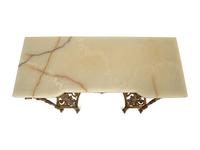 A Continental Gilt Metal Onyx Top Small Console Table
