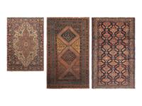 Three Persian Wool Area Rugs