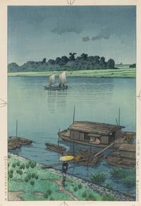 Kawase Hasui, (1883-1957), Samedare (Arakawa), (Early Summer Rain (Arakawa), dated June 1932