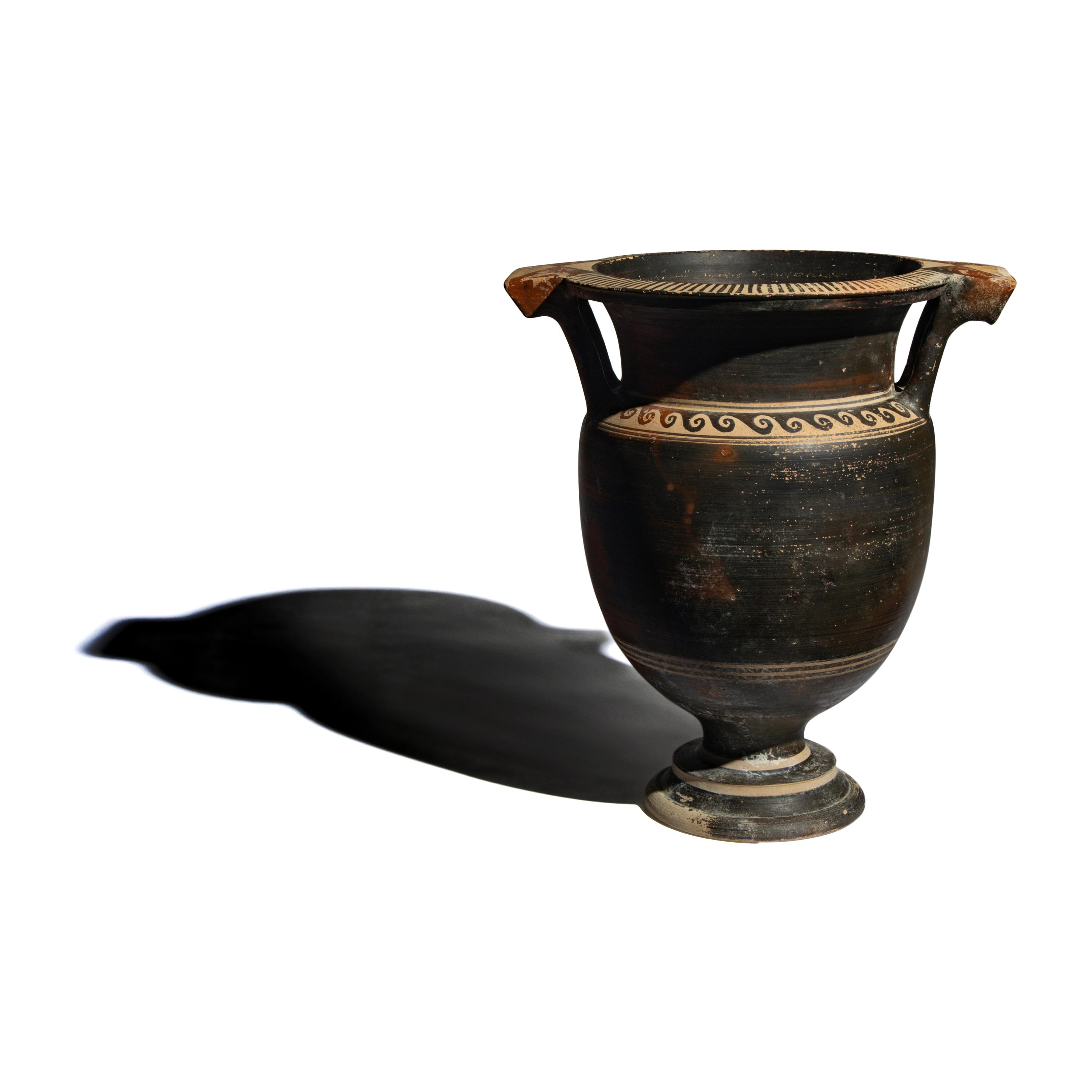 A Messapian Terracotta Column Krater