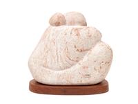 Alabaster Sculpture of a Maiden with Turquoise Earring