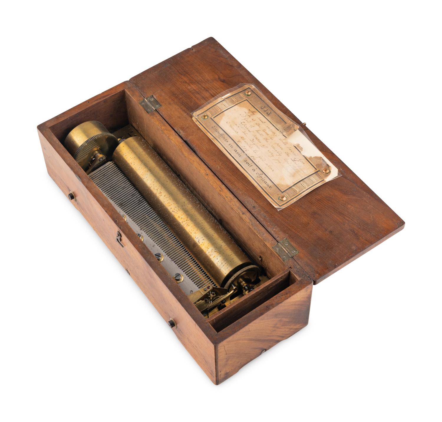 A Key Wind Six-Air Music Box by Ducommun Girod