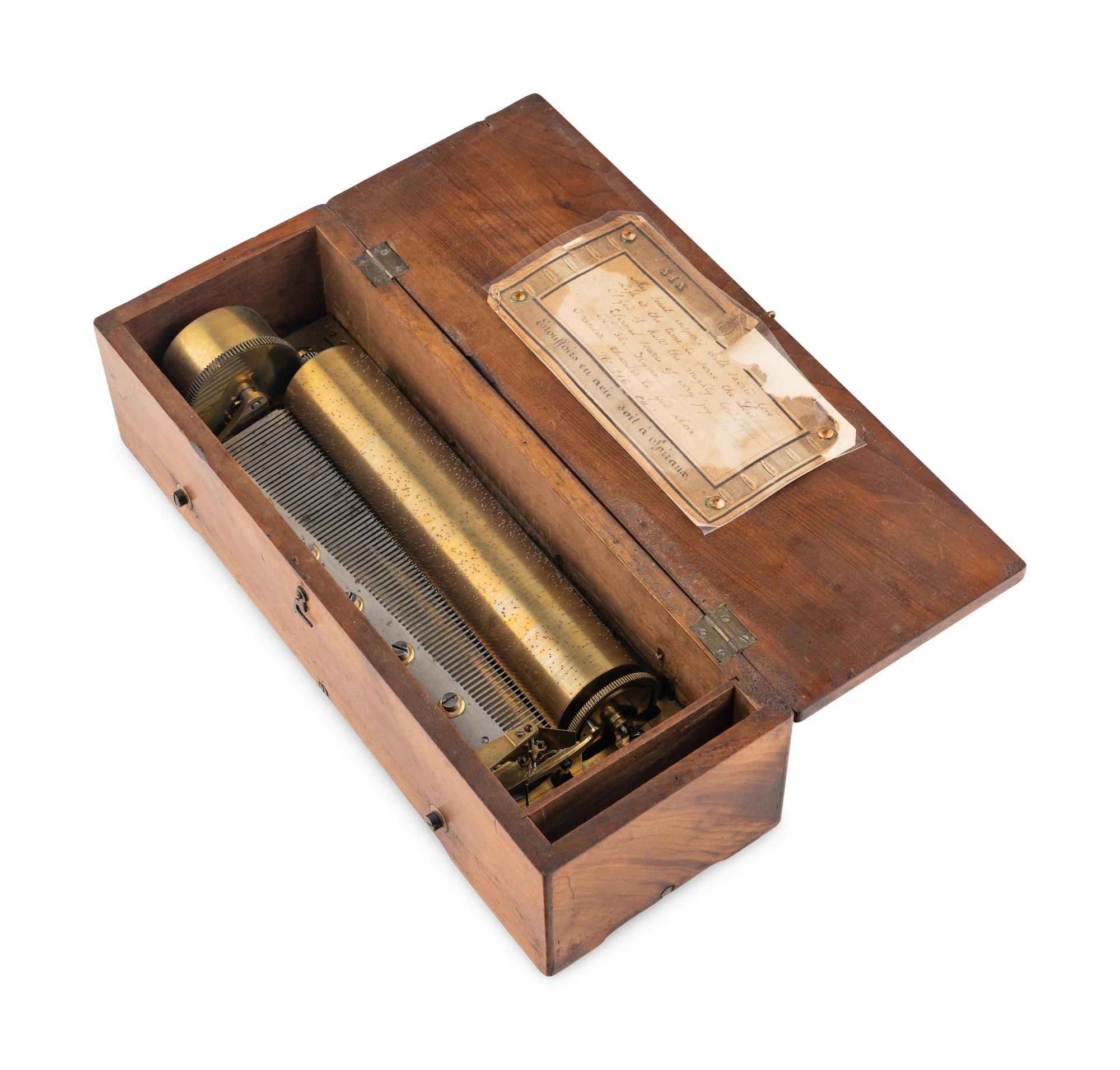 A Key Wind Six-Air Music Box by Ducommun Girod