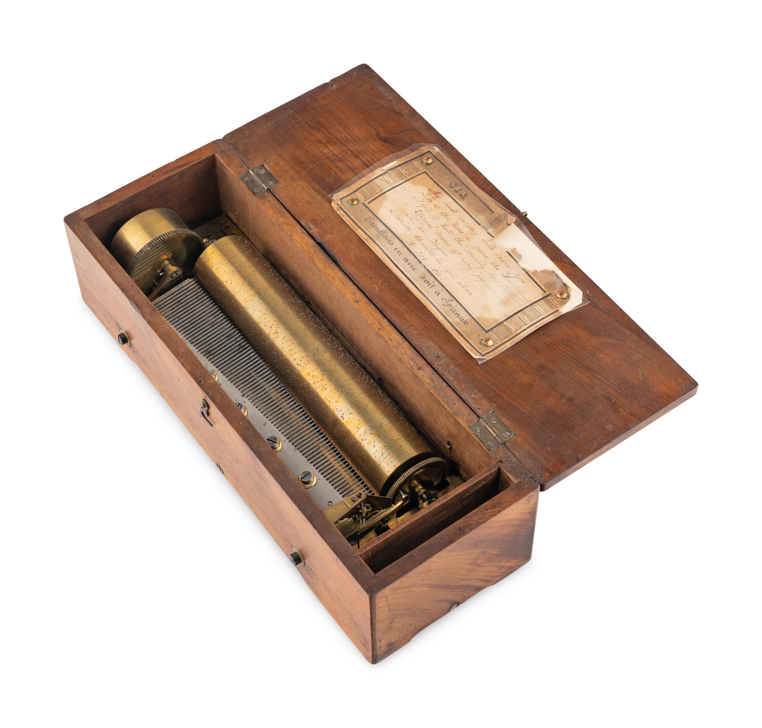 A Key Wind Six-Air Music Box by Ducommun Girod