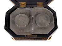 A Chinese Export Black and Gilt Lacquer Tea Caddy — 19TH CENTURY