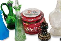 A Collection of Glass Stemware and Table Articles