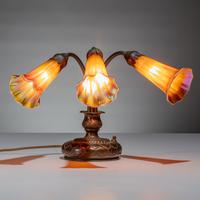 Tiffany Studios New York (American, 1892–1930) — Three-Shade Lily Lamp