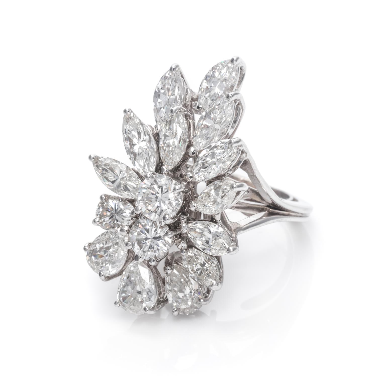 A White Gold and Diamond Ring,