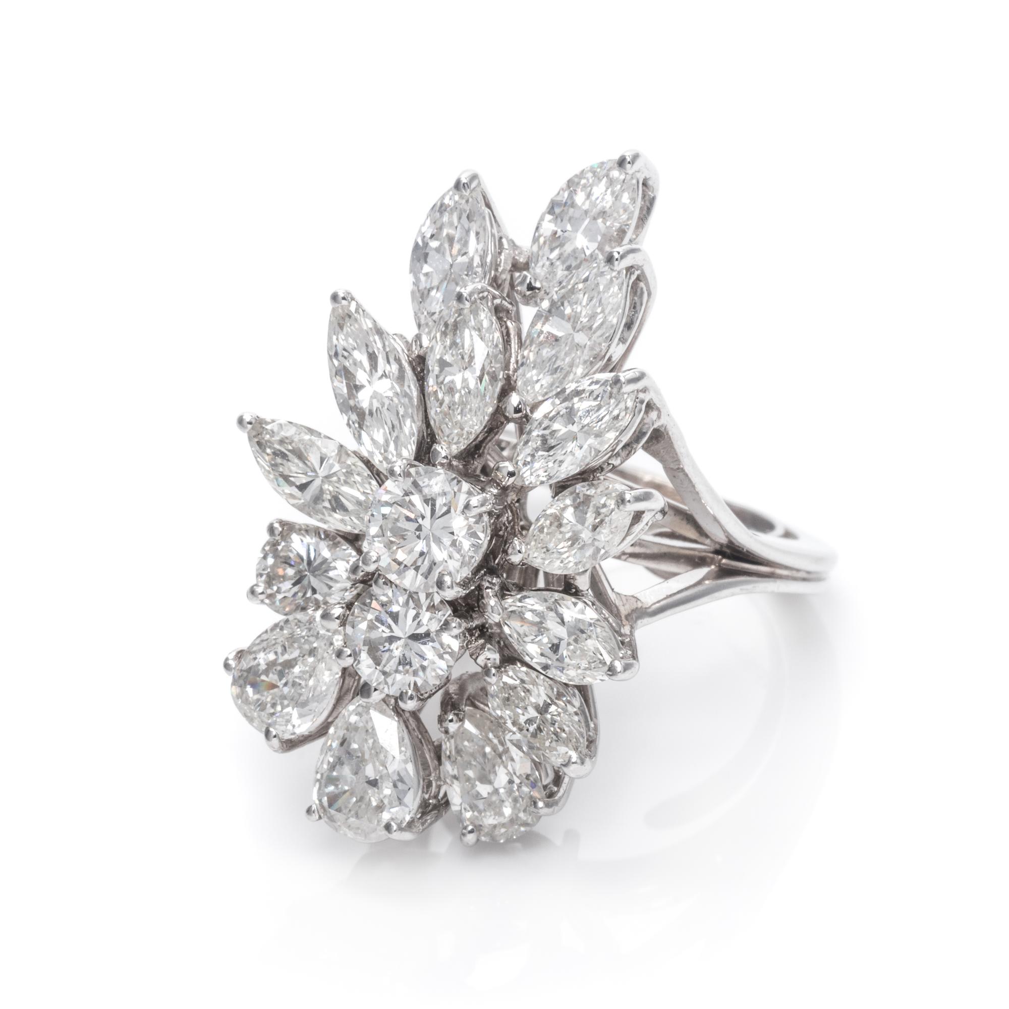 A White Gold and Diamond Ring,