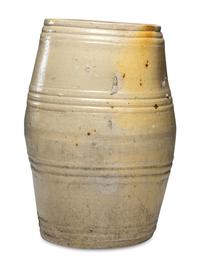 An Eight-Gallon Molded Stoneware Cask or Cooler