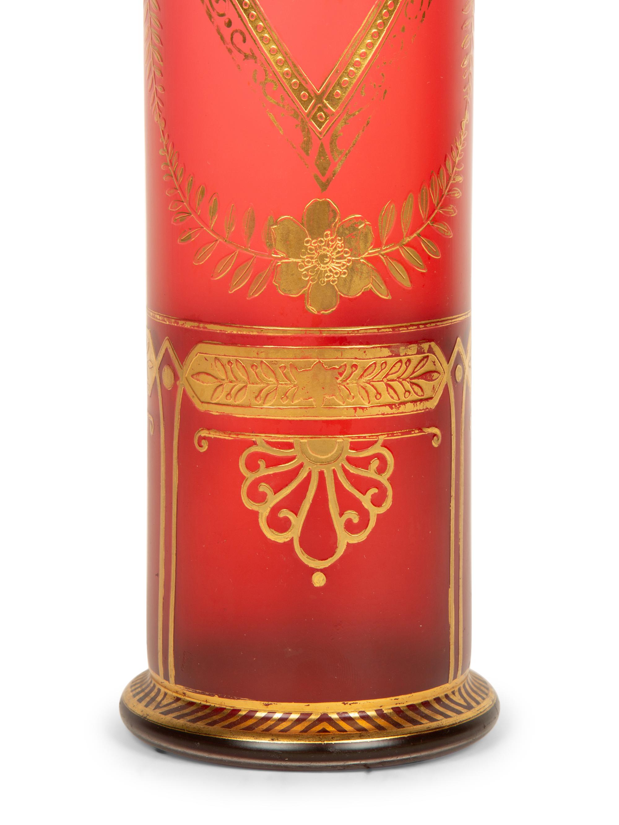 Seven Bohemian and Continental Ruby Glass Articles — EARLY 20TH CENTURY