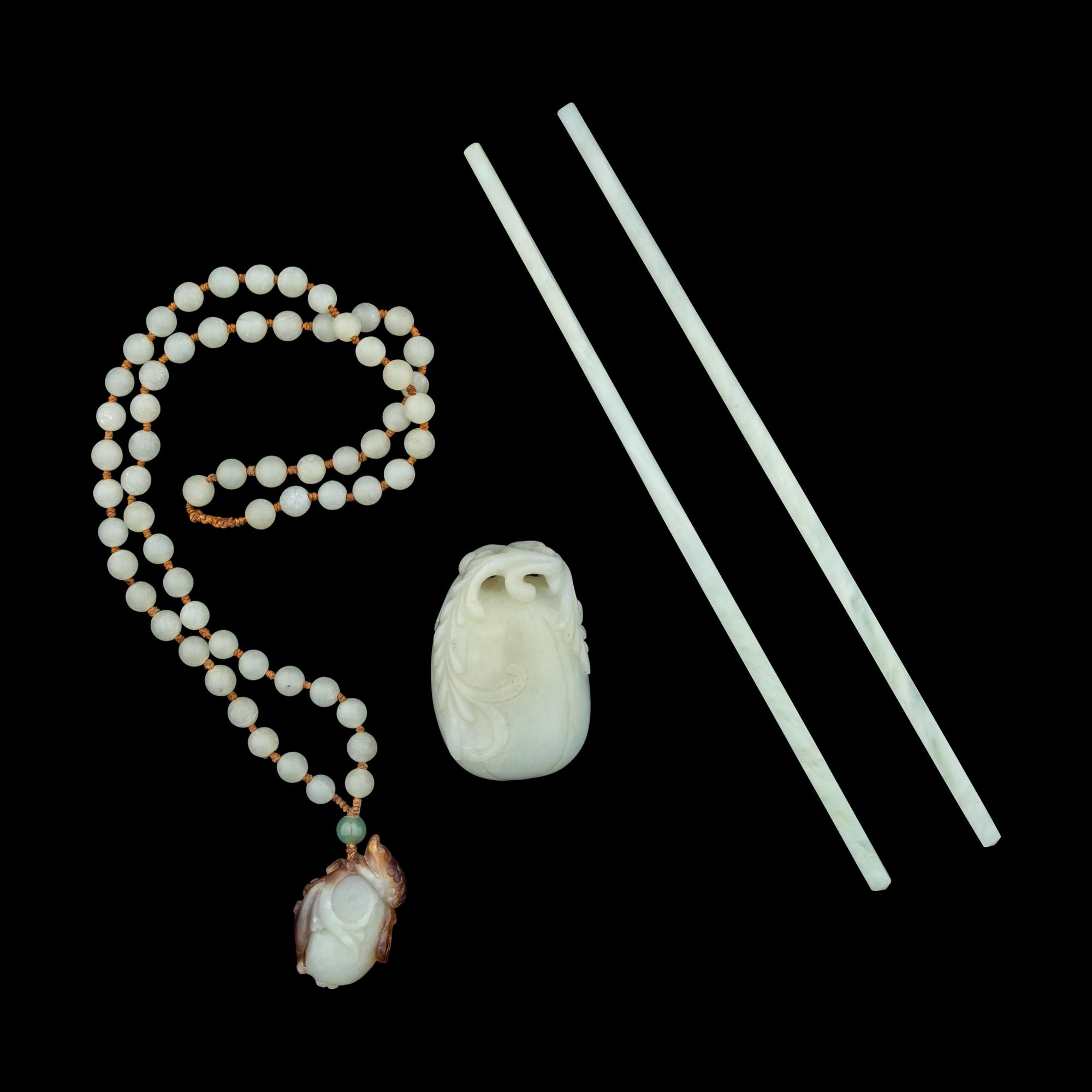 Three Chinese Carved Jade Articles