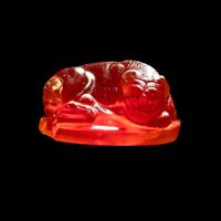 A Greek Carnelian Lion Gem