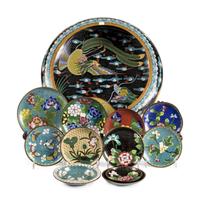 A Large Group of 32 Chinese and Japanese Cloisonné Wares