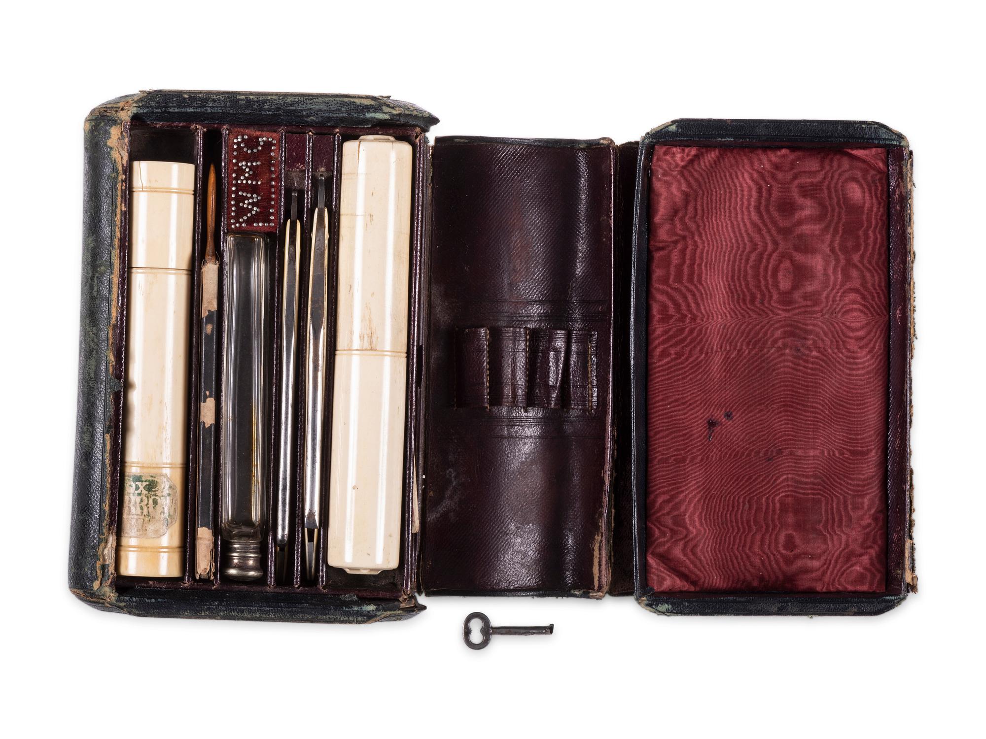 Civil War-period officer's grooming kit identified to W.M. Canby. 1860.