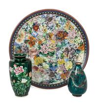Three Japanese Cloisonné Articles