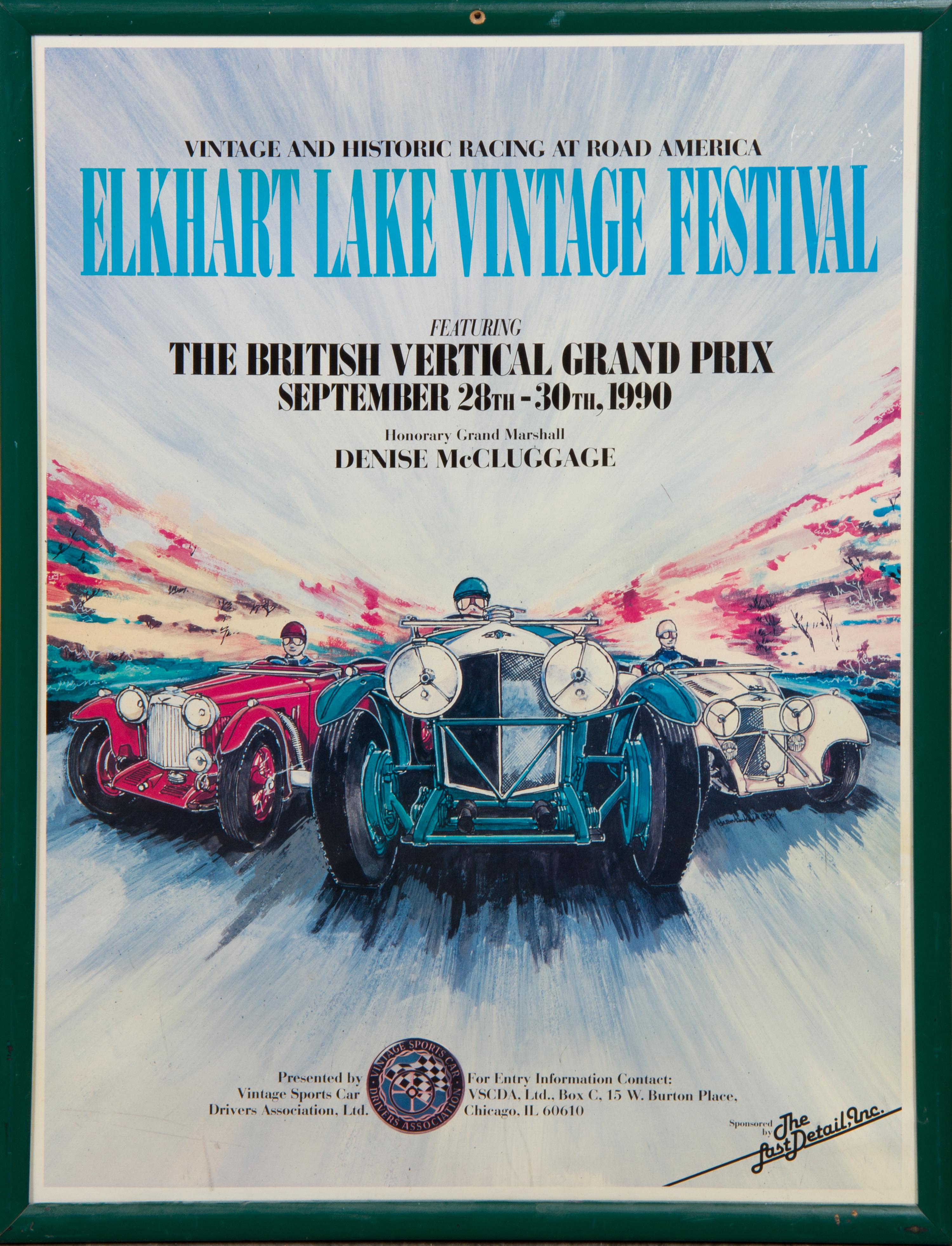 A Collection of Racing Posters Largest 36 x 24 1/8 inches (framed).