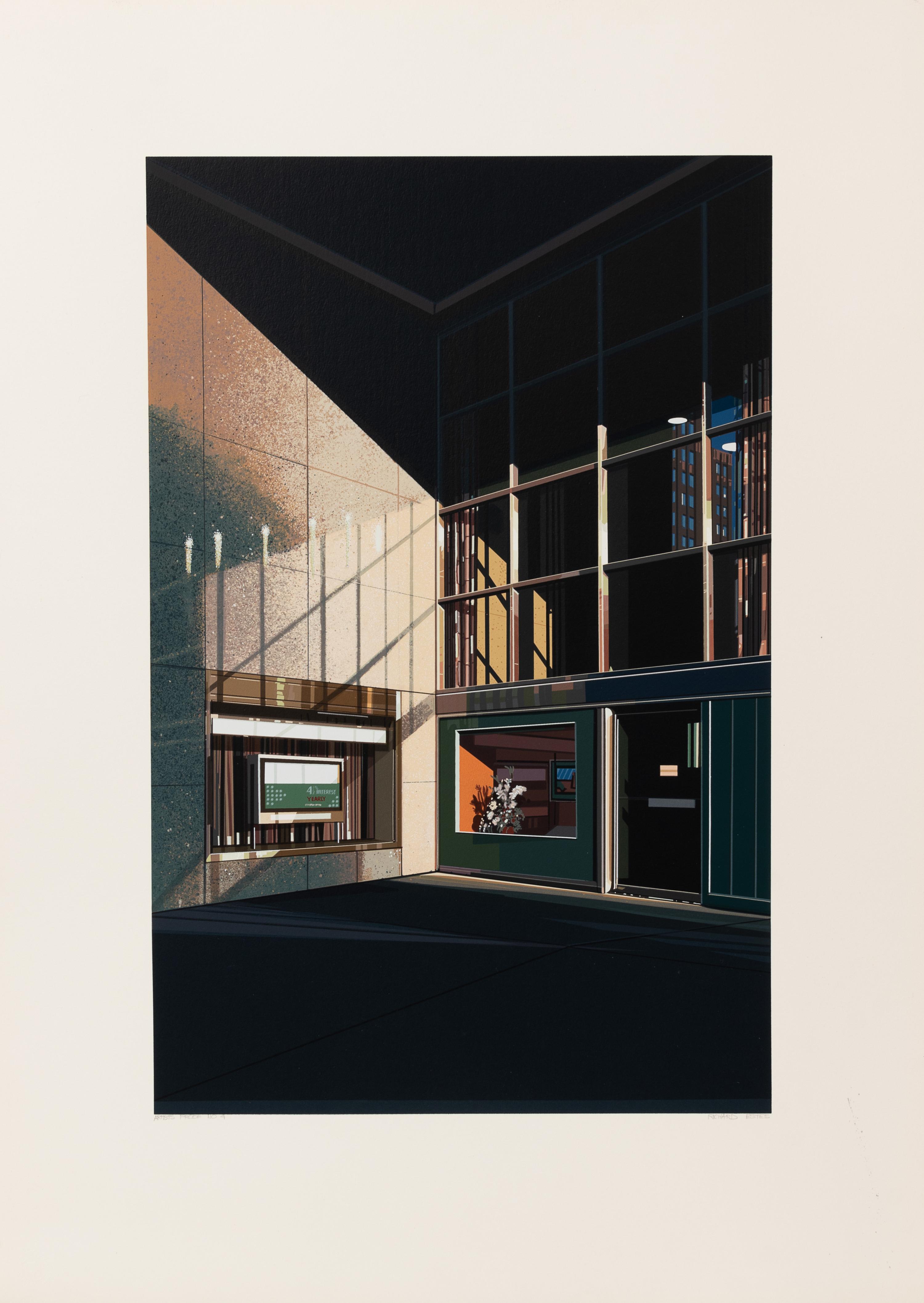 Richard Estes, (American, b. 1932), 4 1/2% Interest, 1979