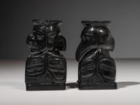 Haida Argillite Candlestick Holders