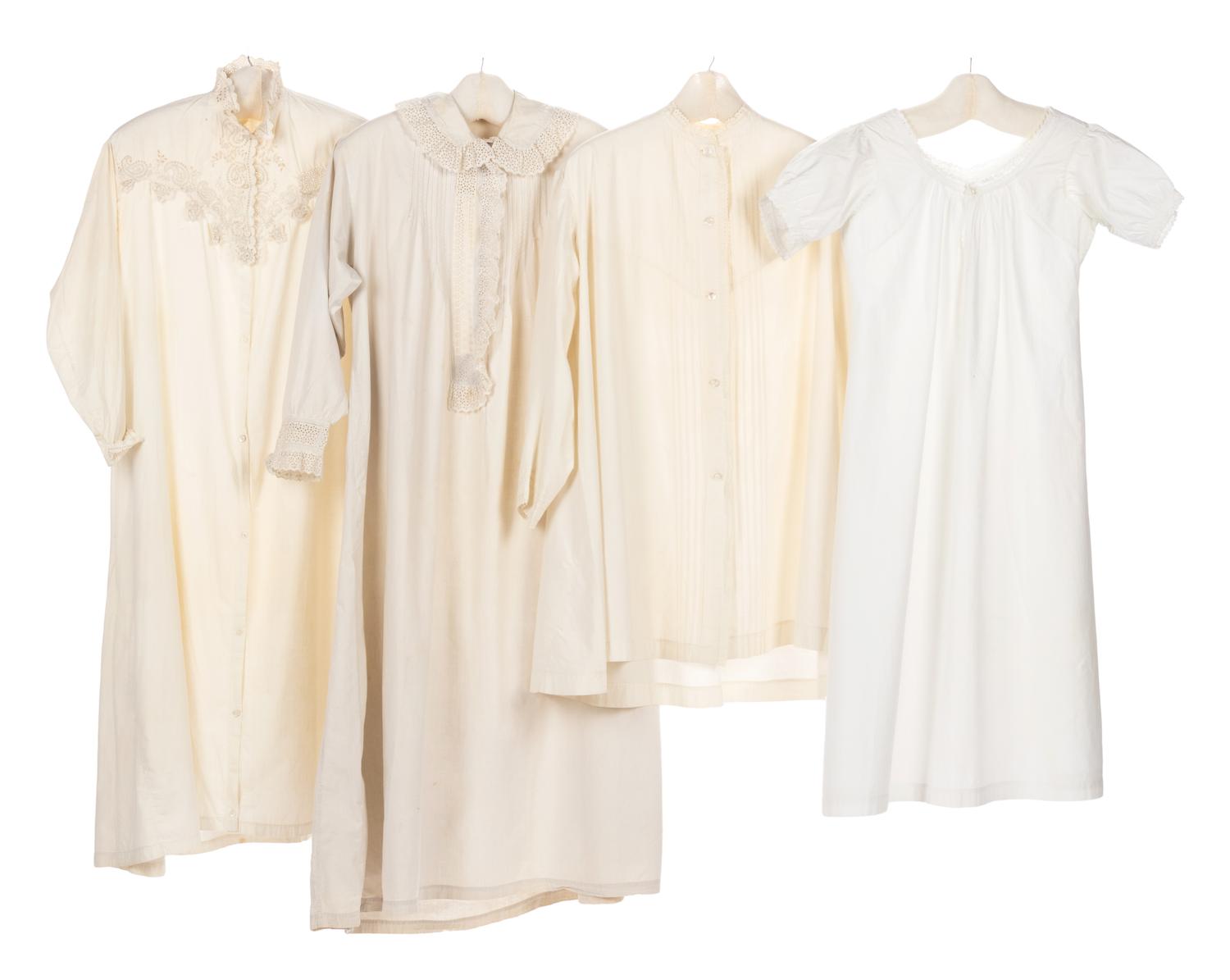 Collection of Nine Bed Jackets and Chemises, 1850-1900