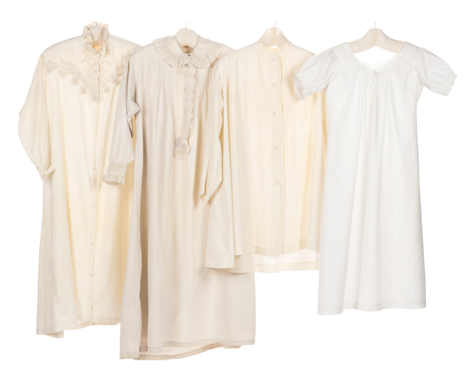 Collection of Nine Bed Jackets and Chemises, 1850-1900