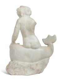 A Roman Marble Eros Riding a Dolphin