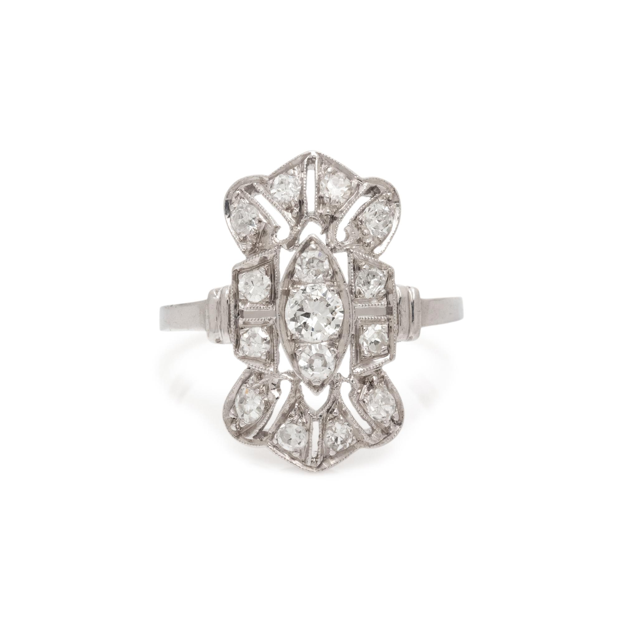 ART DECO, DIAMOND RING