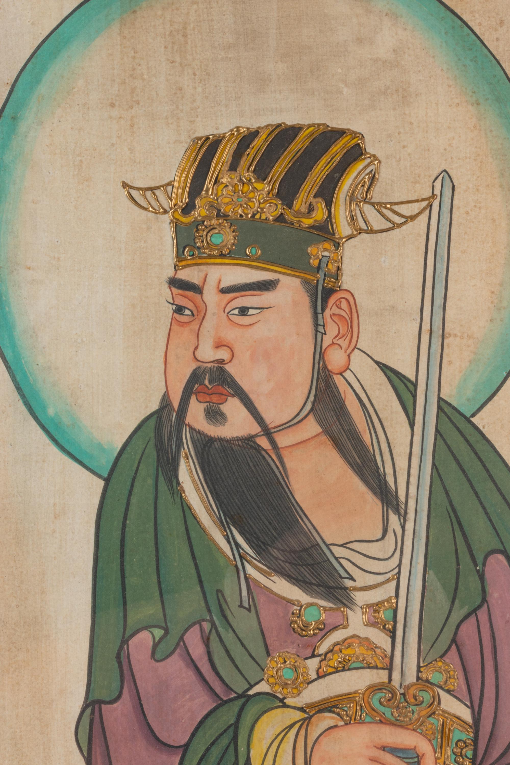 Two Chinese Ink and Color Paintings
