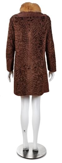 A Brown Persian Lamb Coat, No size.