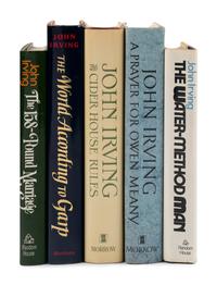 IRVING, John (b. 1942). A group of 5 FIRST EDITIONS, comprising: