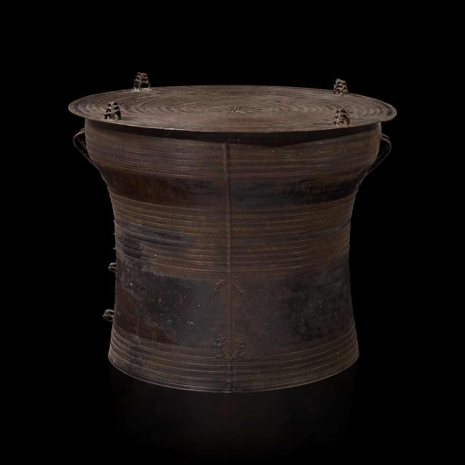 A Shan style bronze "rain" drum